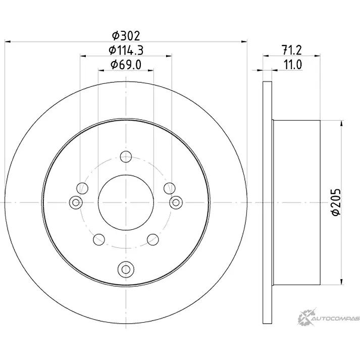 Тормозной диск NISSHINBO 4260480933069 E2EINM Z 1276520185 ND6062K изображение 0