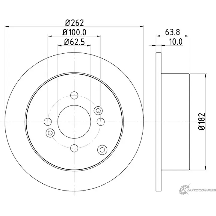 Тормозной диск NISSHINBO ND6064 RU DZM 4260480941200 1276520189 изображение 0