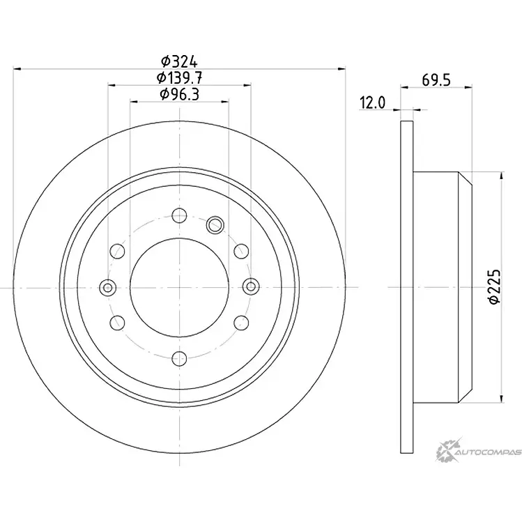 Тормозной диск NISSHINBO ND6071 IFMOG3 P 4260480941323 1276520229 изображение 0