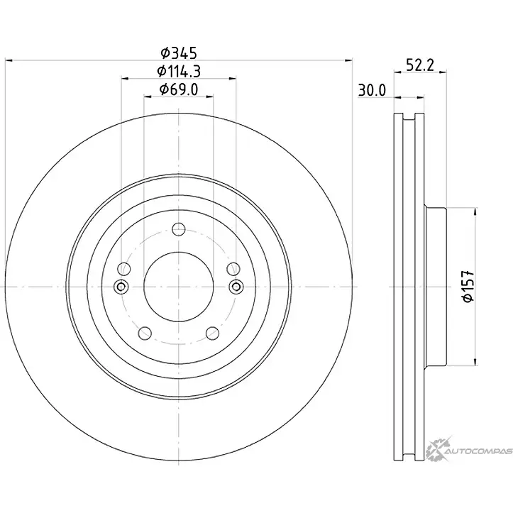 Тормозной диск NISSHINBO ND6105K 1437029884 6SS 3HT