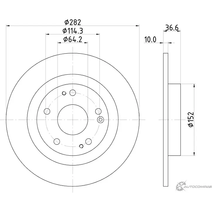 Тормозной диск NISSHINBO ECB YYR ND8040K 1437029818