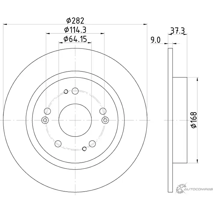 Тормозной диск NISSHINBO ND8046K 1437029822 054A LN