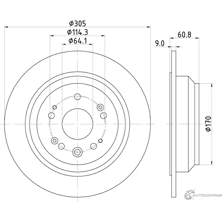 Тормозной диск NISSHINBO J5QC Q 1437029823 ND8047K изображение 0