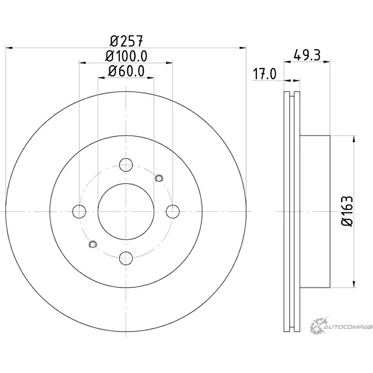 Тормозной диск NISSHINBO ND9005K 4260480932031 1276520693 E5 IJV