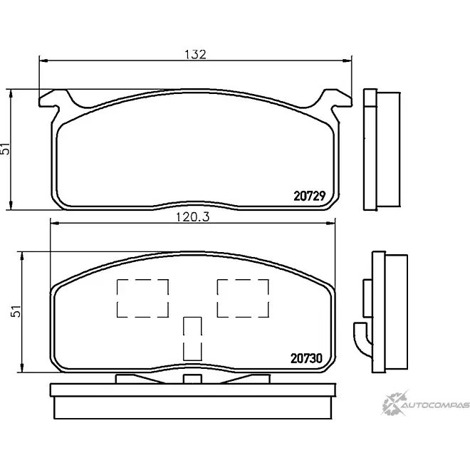 Тормозные колодки дисковые, комплект NISSHINBO 2L6JT9 R NP1121SC 1437029506 изображение 0