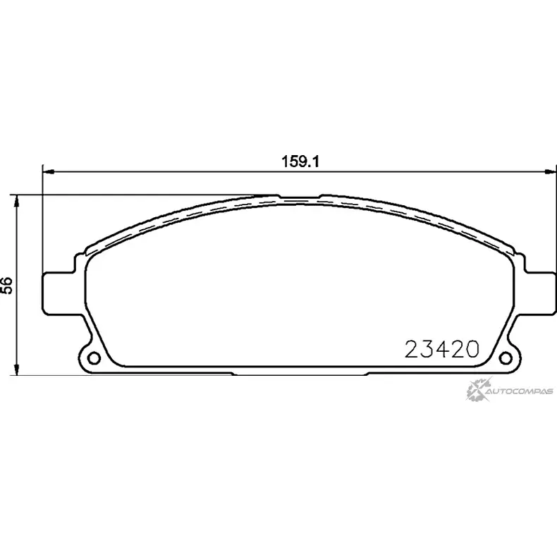 Тормозные колодки дисковые, комплект NISSHINBO NP2030 MY69RV 2 3420 1194846495 изображение 0