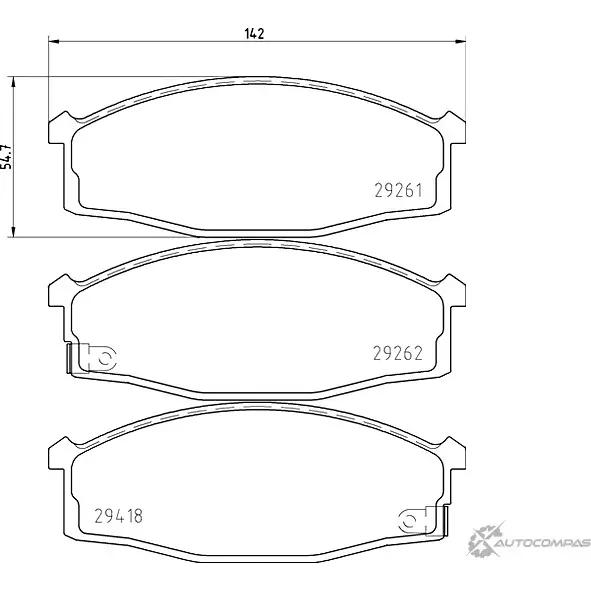 Тормозные колодки дисковые, комплект NISSHINBO GZ 9W8 NP2103SC 1437029613
