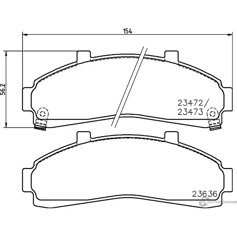 Тормозные колодки дисковые, комплект NISSHINBO UN HIULS NP5056 1437029641