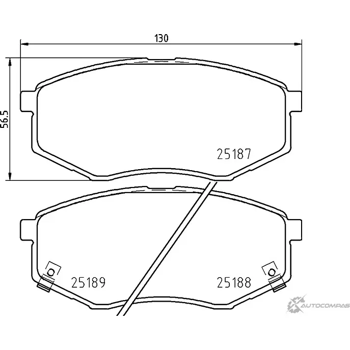 Тормозные колодки дисковые, комплект NISSHINBO NP6158 V6FLY U 1437029742
