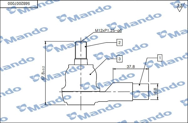 Рулевой наконечник MANDO 5IRQ 1 DSA020509 1439970886 изображение 0