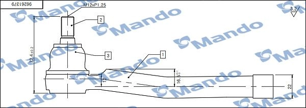 Рулевой наконечник MANDO DSA020620 L4BW 3HF 1439970933 изображение 0