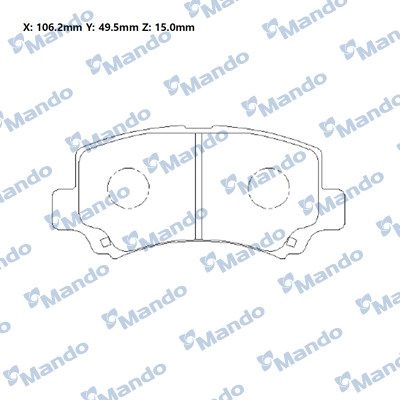 Тормозные колодки дисковые, комплект MANDO K80NA 0 1439978500 MBF010292C