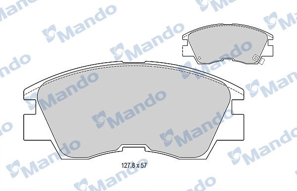 Тормозные колодки дисковые, комплект MANDO MBF015006 1439978527 6VAMH L6 изображение 0