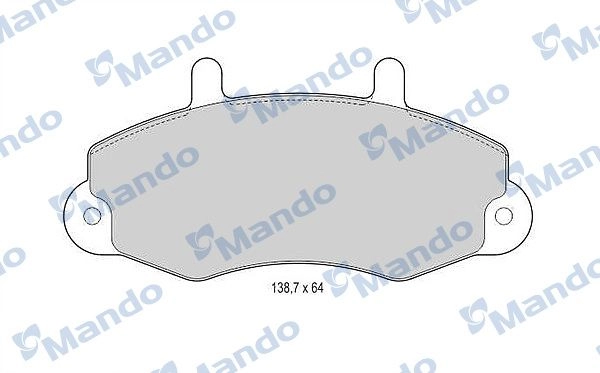 Тормозные колодки дисковые, комплект MANDO J5W8G 7 1439978530 MBF015009