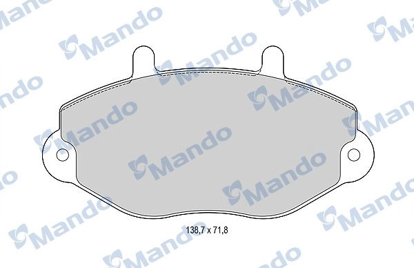 Тормозные колодки дисковые, комплект MANDO G VHNUF8 1439978531 MBF015010