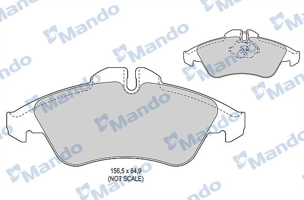 Тормозные колодки дисковые, комплект MANDO 1439978534 MBF015014 4RJE C8