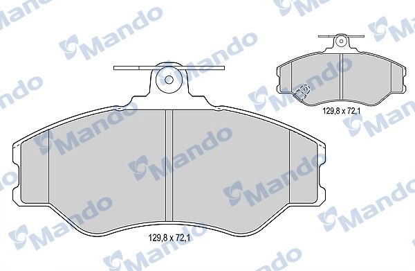 Тормозные колодки дисковые, комплект MANDO 1439978535 ML Y5EUH MBF015015