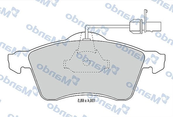 Тормозные колодки дисковые, комплект MANDO AFNBG LS 1439978539 MBF015022