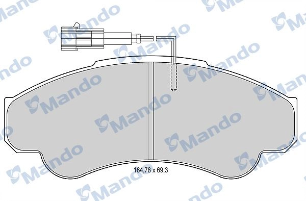 Тормозные колодки дисковые, комплект MANDO MBF015028 MN79 LU 1439978545