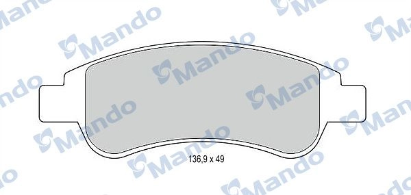 Тормозные колодки дисковые, комплект MANDO 1439978554 DLYY W6N MBF015037