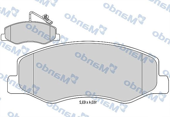 Тормозные колодки дисковые, комплект MANDO MBF015043 1439978560 12G M1