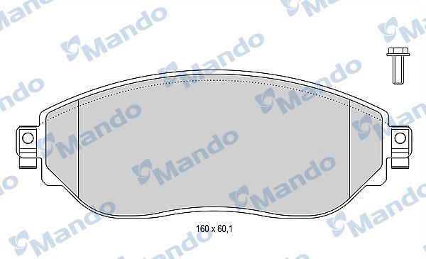 Тормозные колодки дисковые, комплект MANDO 1439978564 MBF015048 ZY Q6A изображение 0