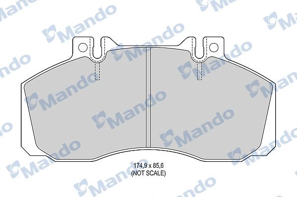 Тормозные колодки дисковые, комплект MANDO MBF015049 NP JDH52 1439978565