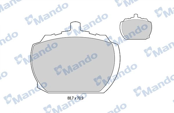 Тормозные колодки дисковые, комплект MANDO OGPW FF MBF015054 1439978570