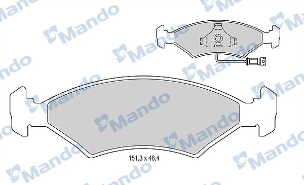 Тормозные колодки дисковые, комплект MANDO 00 70SPB MBF015062 1439978577 изображение 0