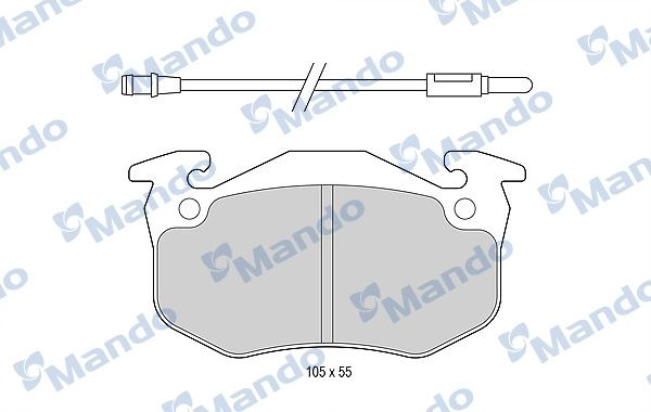Тормозные колодки дисковые, комплект MANDO 1439978580 Y9W5 KT5 MBF015065 изображение 0