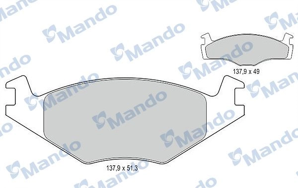Тормозные колодки дисковые, комплект MANDO MBF015069 1439978584 ZLK 63T изображение 0