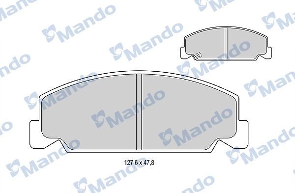 Тормозные колодки дисковые, комплект MANDO K59 X5 MBF015077 1439978592