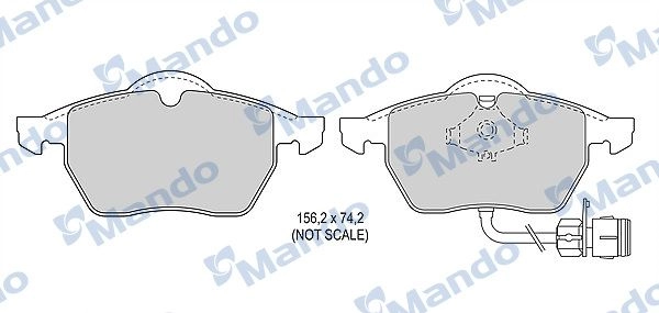 Тормозные колодки дисковые, комплект MANDO VGNB 8 1439978600 MBF015087 изображение 0