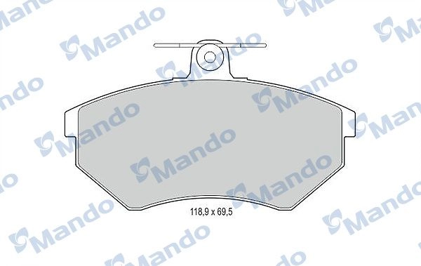 Тормозные колодки дисковые, комплект MANDO 1439978602 MJUI9 Q1 MBF015089