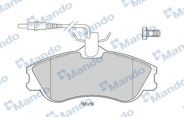 Тормозные колодки дисковые, комплект MANDO 1439978625 A ZB4H MBF015118