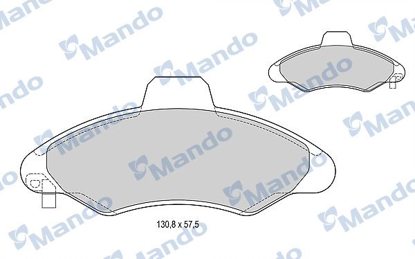 Тормозные колодки дисковые, комплект MANDO MBF015130 L JREL 1439978635 изображение 0