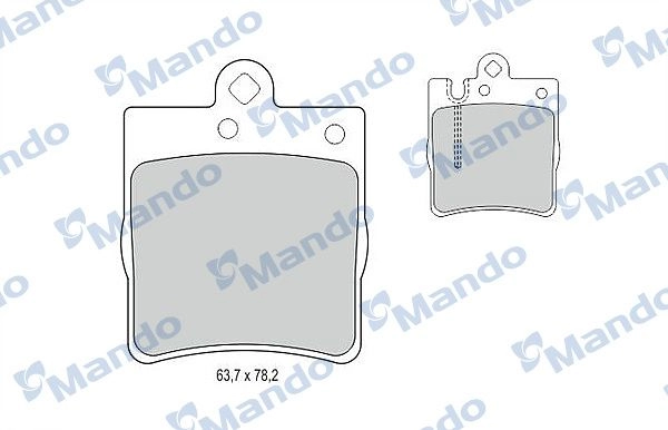 Тормозные колодки дисковые, комплект MANDO 1439978645 V7T 1C MBF015142