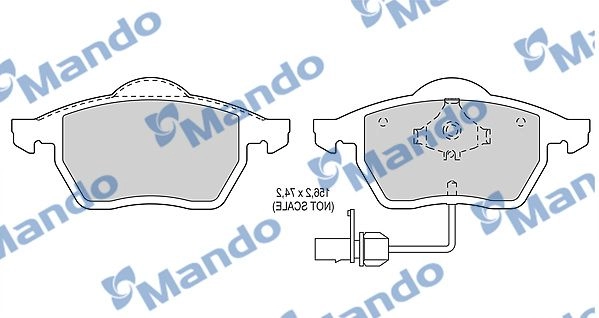 Тормозные колодки дисковые, комплект MANDO MBF015143 1439978646 H1Q ZN