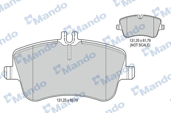 Тормозные колодки дисковые, комплект MANDO 1439978650 E8 HM4B MBF015149