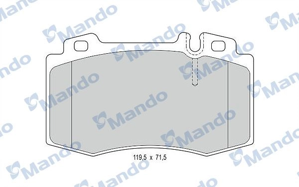 Тормозные колодки дисковые, комплект MANDO 1439978655 HU5W D MBF015154