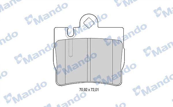 Тормозные колодки дисковые, комплект MANDO 2RQ ZQF0 1439978656 MBF015155