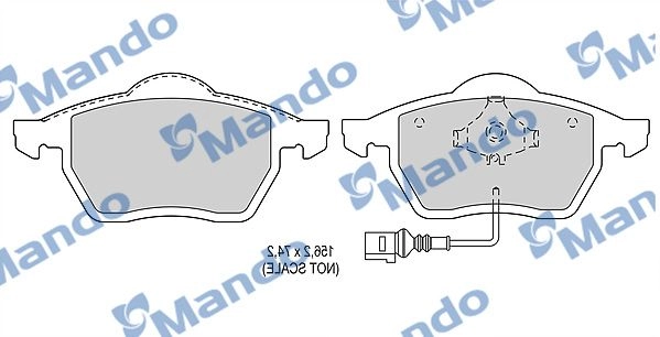 Тормозные колодки дисковые, комплект MANDO MBF015158 1439978658 P8B 5RNN изображение 0