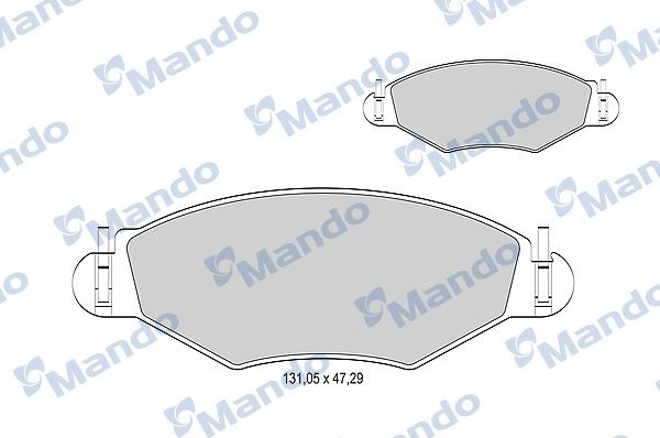 Тормозные колодки дисковые, комплект MANDO 1439978663 JVBX 059 MBF015163