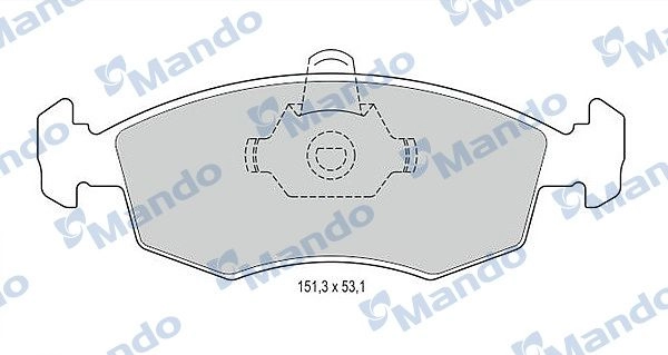 Тормозные колодки дисковые, комплект MANDO 1439978666 EW 1Q2K MBF015166