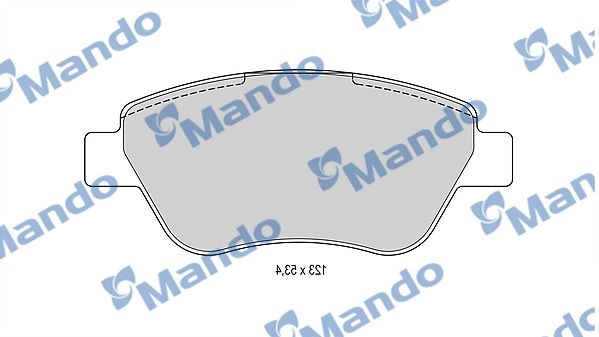 Тормозные колодки дисковые, комплект MANDO 1439978667 MBF015167 Y0AE UN