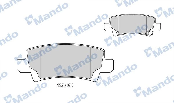 Тормозные колодки дисковые, комплект MANDO M R23J 1439978674 MBF015176