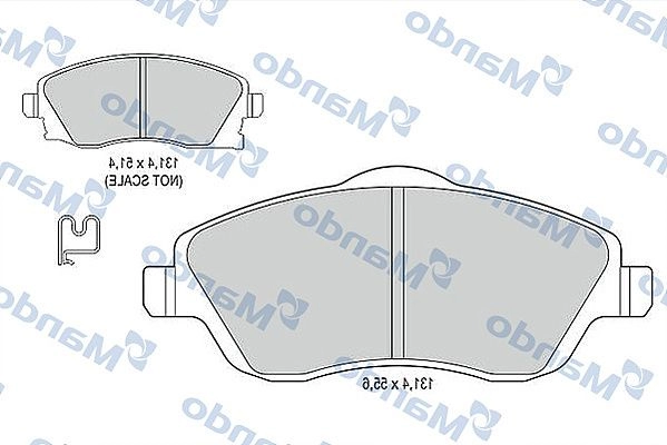 Тормозные колодки дисковые, комплект MANDO MBF015178 1439978676 R NEHI3