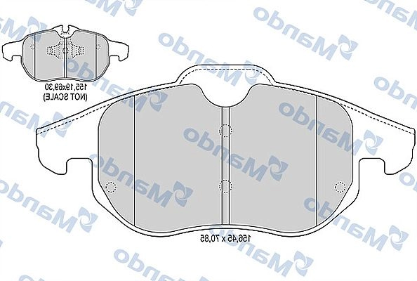 Тормозные колодки дисковые, комплект MANDO 1439978679 MBF015181 V B3HWR5