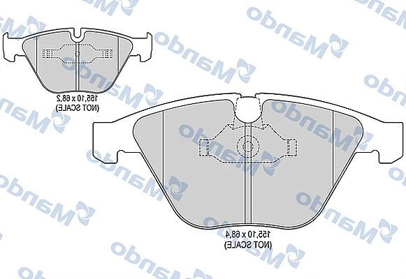 Тормозные колодки дисковые, комплект MANDO MBF015190 1439978688 Q0 MT9 изображение 0