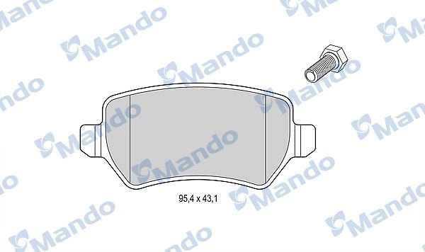 Тормозные колодки дисковые, комплект MANDO MBF015200 1439978697 YD5 S5 изображение 0